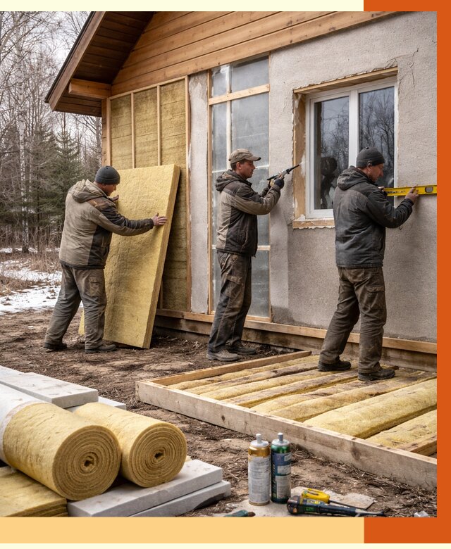 Утепление дачного дома в Донецке от 5200 руб/м2 — недорого | ТепломастерДнк