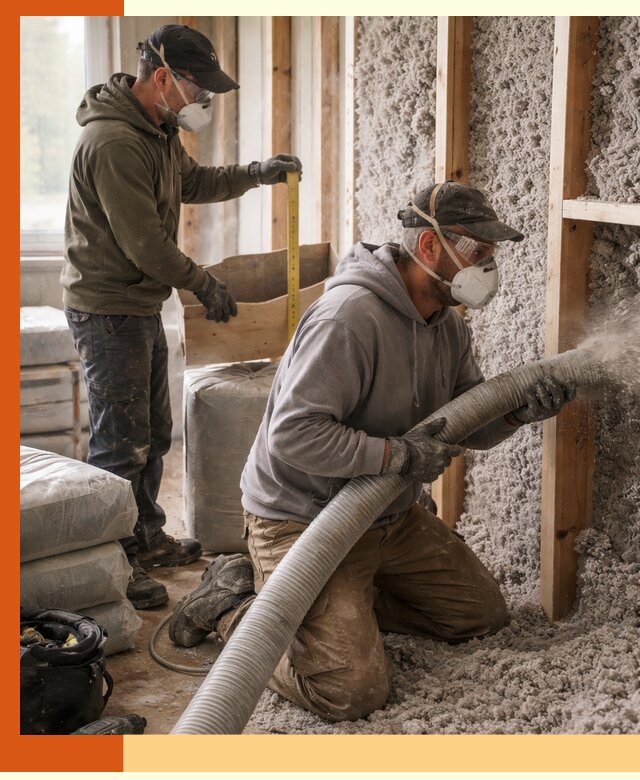 Утепление таунхауса эковатой в Донецке для максимально теплых стен