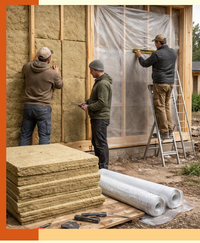Утепление каркасного дома в Донецке под ключ с гарантией качества