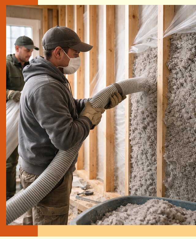 Утепление каркасного дома эковатой в Донецке — качественно и надолго