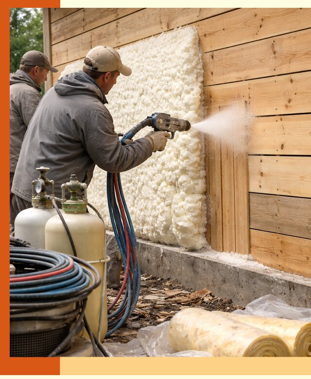 Утепление деревянного дома пенополиуретаном в Донецке
