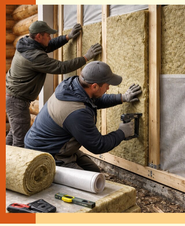 Утепление бревенчатого дома под ключ в Донецке