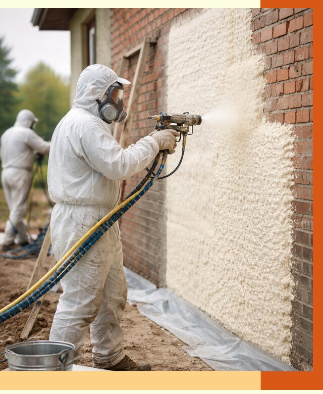 Утепление кирпичного дома ППУ в Донецке под ключ от 7116 руб. | ТепломастерДнк