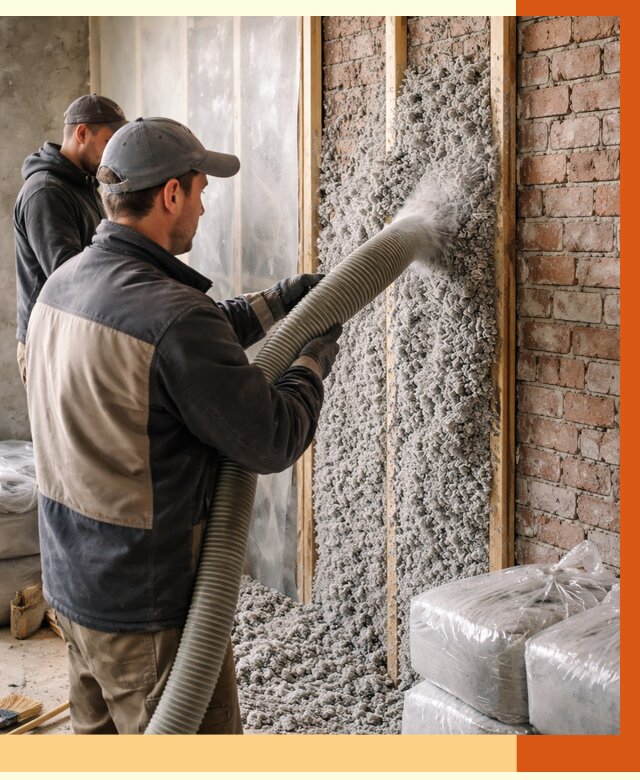 Утепление кирпичного дома эковатой в Донецке от 2573 руб./м² | ТепломастерДнк