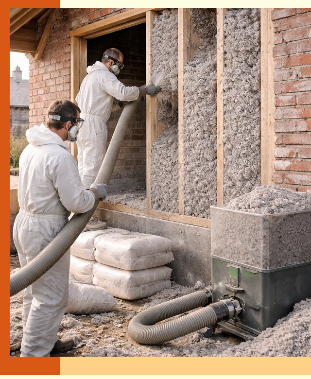 Утепление кирпичного дома эковатой в Донецке