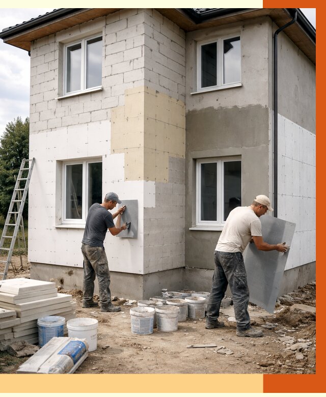 Утепление дома из газобетона в Донецке от 4598 руб./м² — заказать у ТепломастерДнк