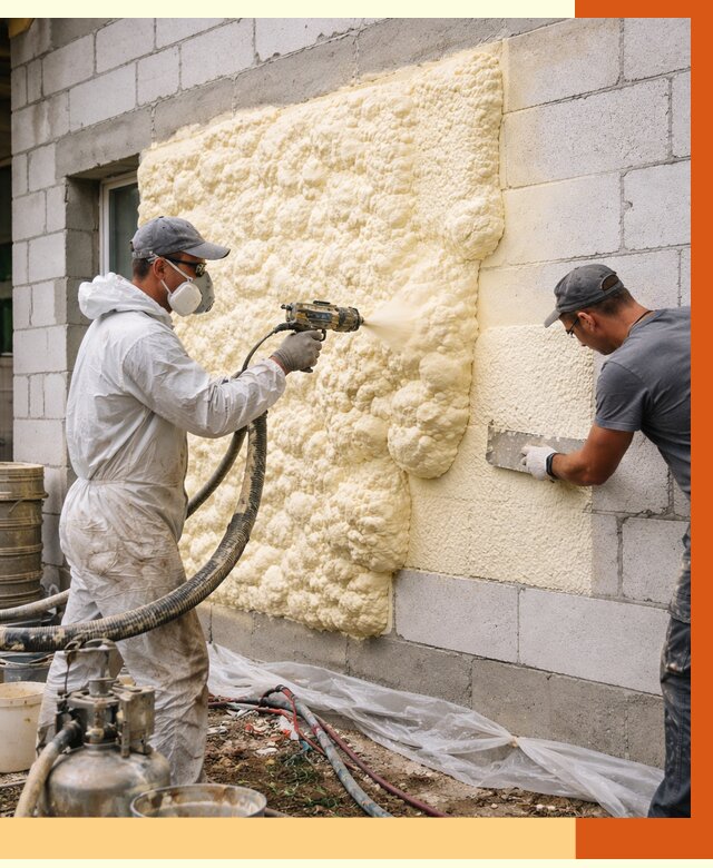 Утепление дома из газобетона ППУ в Донецке от 5255 руб./м² под ключ | ТепломастерДнк