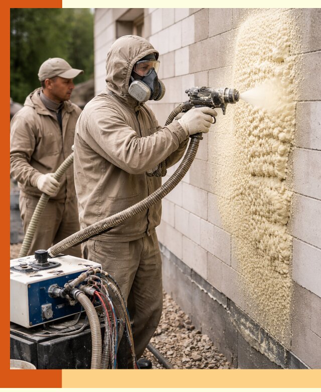 Утепление дома из газобетона ППУ в Донецке — надежная теплоизоляция