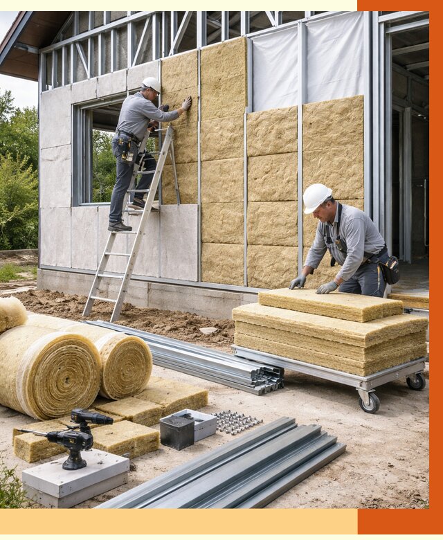 Утепление дома из ЛСТК в Донецке от 5693 руб./м² — профессионально | ТепломастерДнк