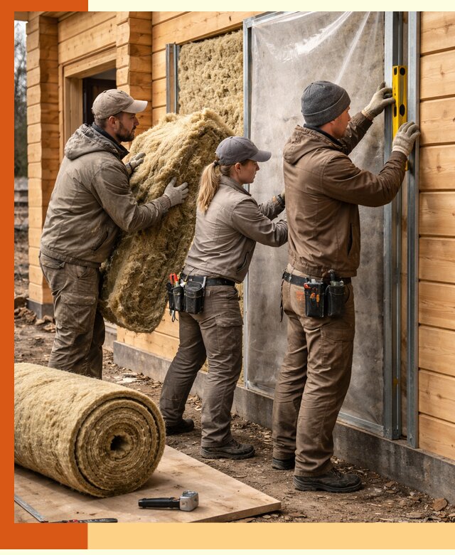 Утепление дома из двойного бруса в Донецке качественно и надёжно