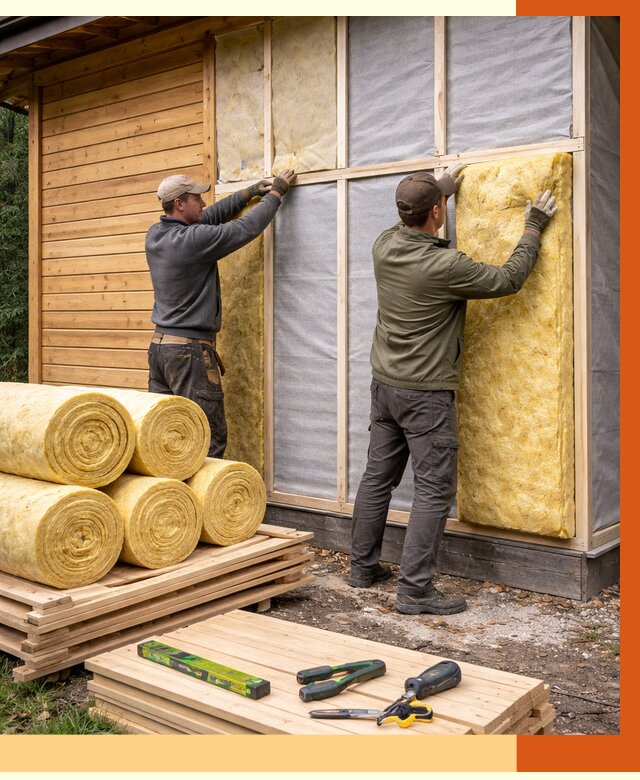 Утепление бани снаружи в Донецке от 93058 руб. под ключ | ТепломастерДнк