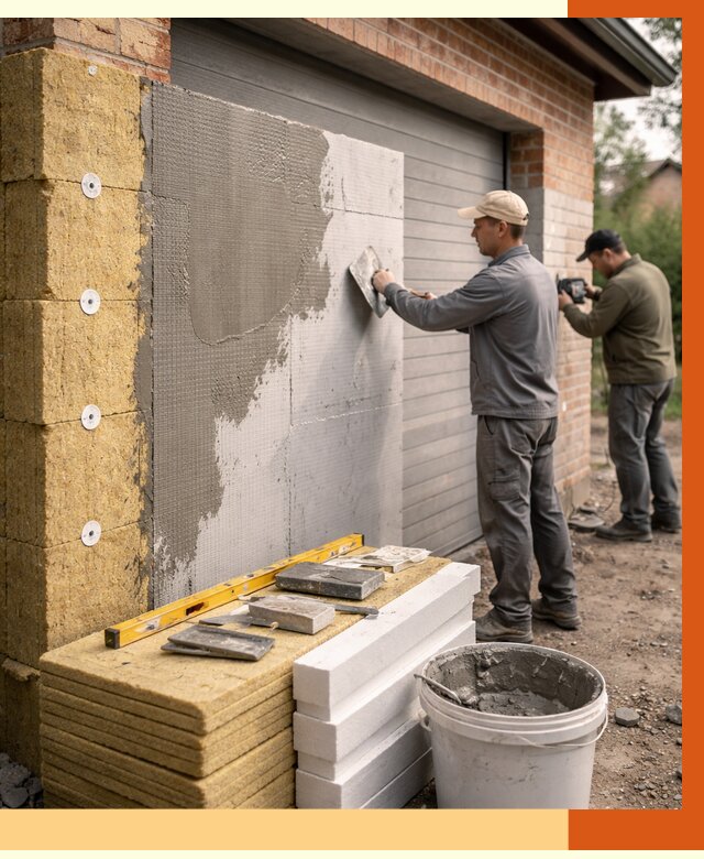 Утепление гаража снаружи в Донецке от 4598 руб. за м2 — наружное утепление под ключ | ТепломастерДнк