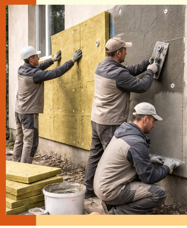 Утепление фасада под штукатурку в Донецке — энергоэффективная технология