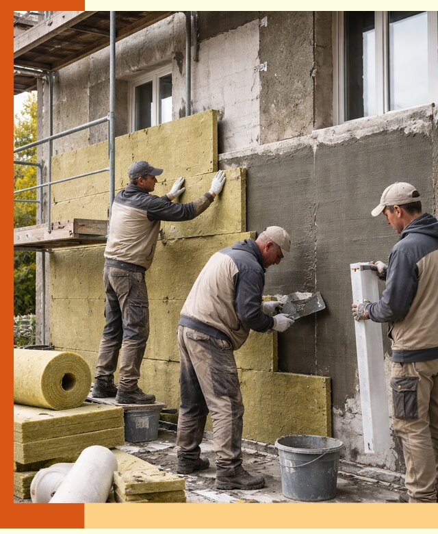 Утепление фасада зданий и домов в Донецке