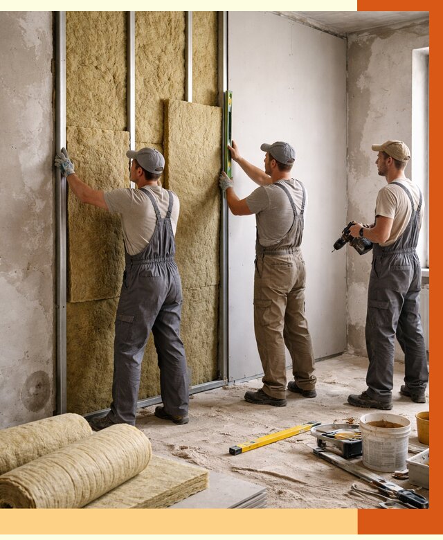 Утепление стен изнутри в Донецке от 2463 руб/м² под ключ | ТепломастерДнк