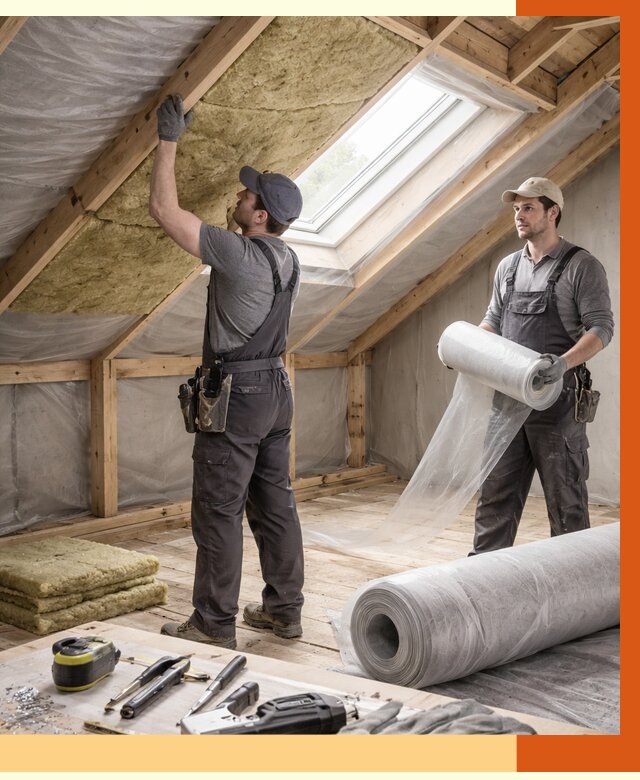 Утепление крыши изнутри мансарды в Донецке от 4598 руб./м² | ТепломастерДнк