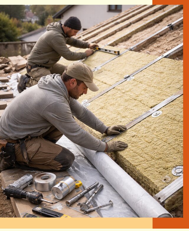 Утепление крыши снаружи в Донецке под ключ от 1314 руб./м2 | ТепломастерДнк