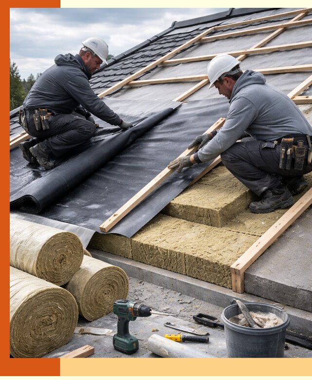 Утепление крыши снаружи в Донецке: профессиональная теплоизоляция