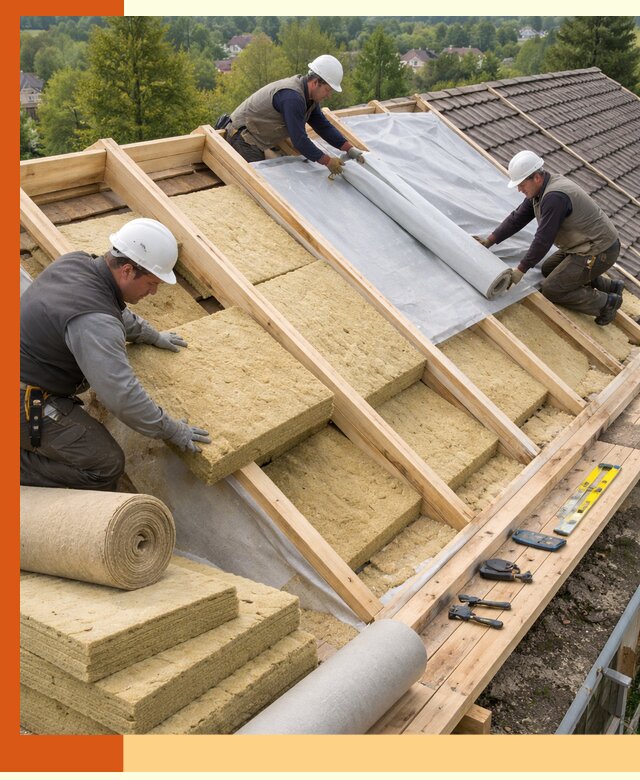 Утепление скатной крыши в Донецке качественно и надёжно