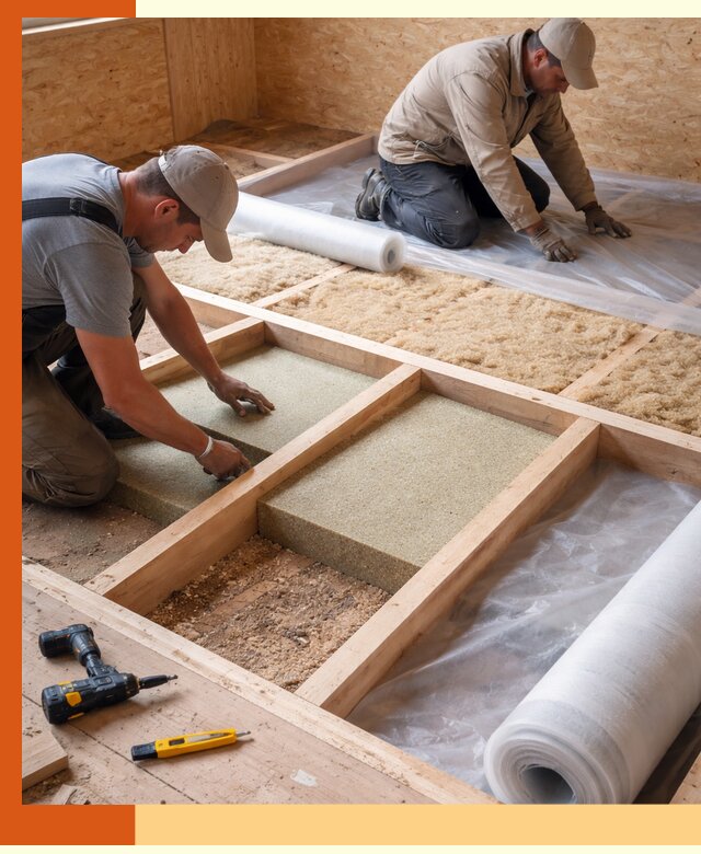 Профессиональное утепление деревянного пола в Донецке