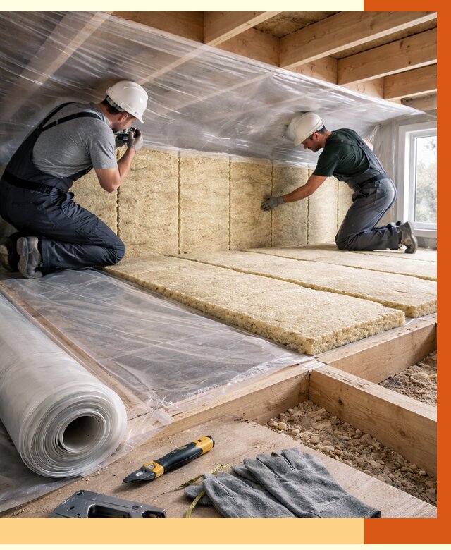 Утепление перекрытий в Донецке от 3120 руб/м2 — утепление межэтажных и чердачных | ТепломастерДнк