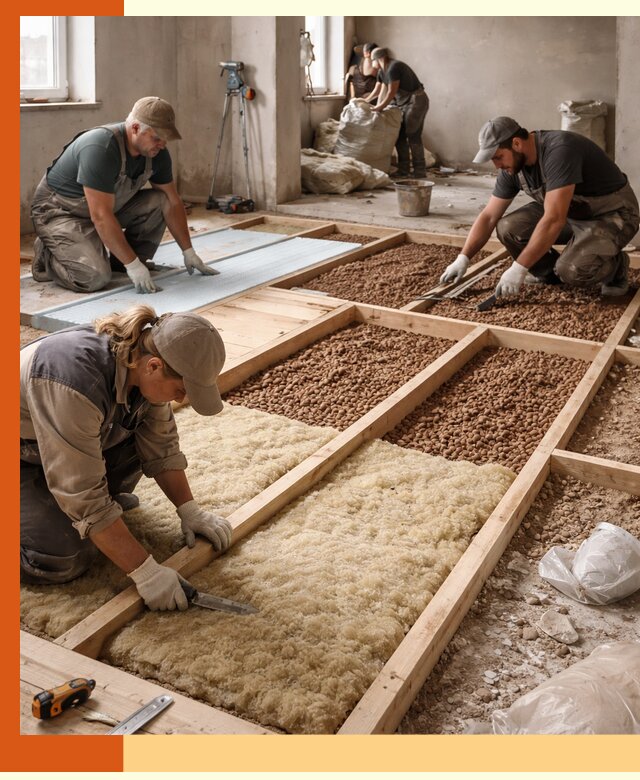 Утепление перекрытий жилых и промышленных зданий в Донецке