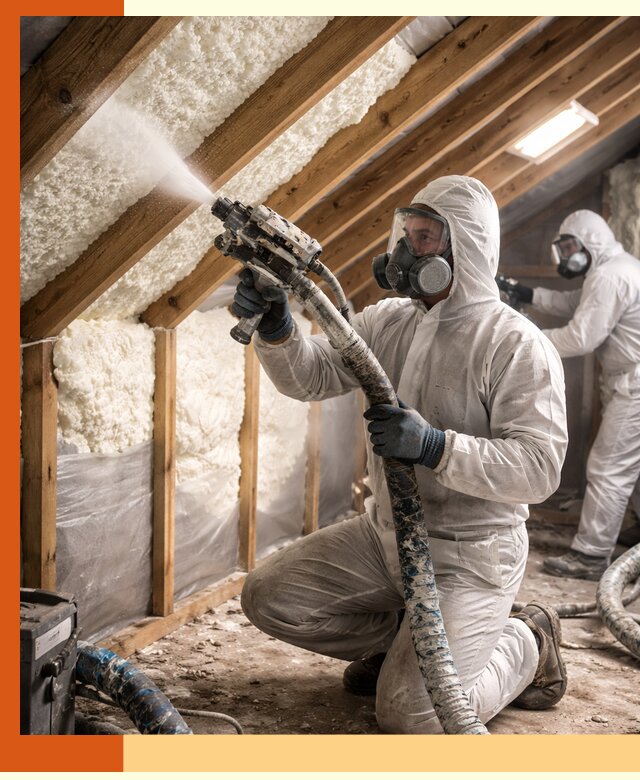 Утепление чердака пенополиуретаном (ППУ) в Донецке