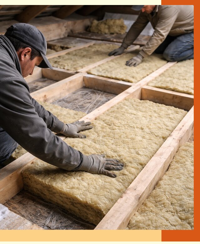 Утепление чердака минватой в Донецке от 3832 руб/м2 под ключ | ТепломастерДнк