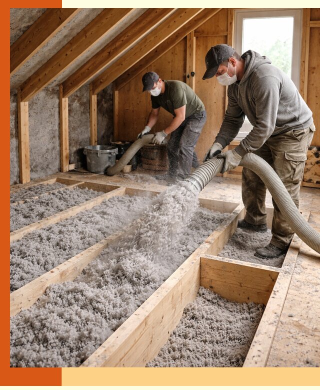 Утепление мансарды эковатой в Донецке с гарантией качества