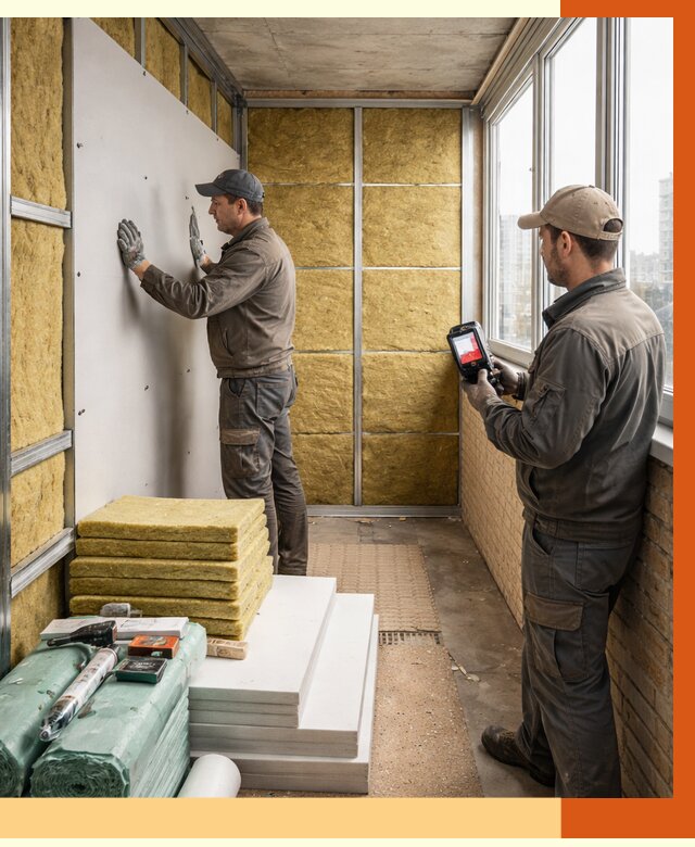 Утепление балкона в Донецке от 4927 руб. под ключ | ТепломастерДнк