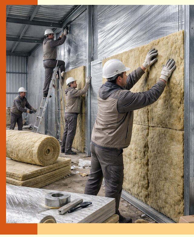 Утепление металлического склада в Донецке: теплоизоляция и герметизация