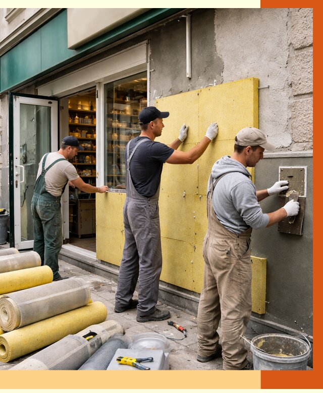 Утепление магазина в Донецке от 4927 руб/м2 — цена, стены и снаружи | ТепломастерДнк