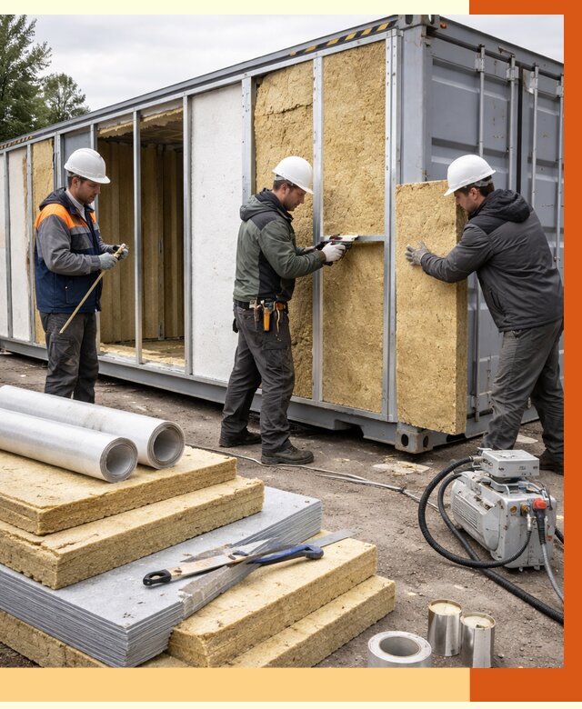 Утепление морского контейнера в Донецке от 4106 руб. под ключ | ТепломастерДнк