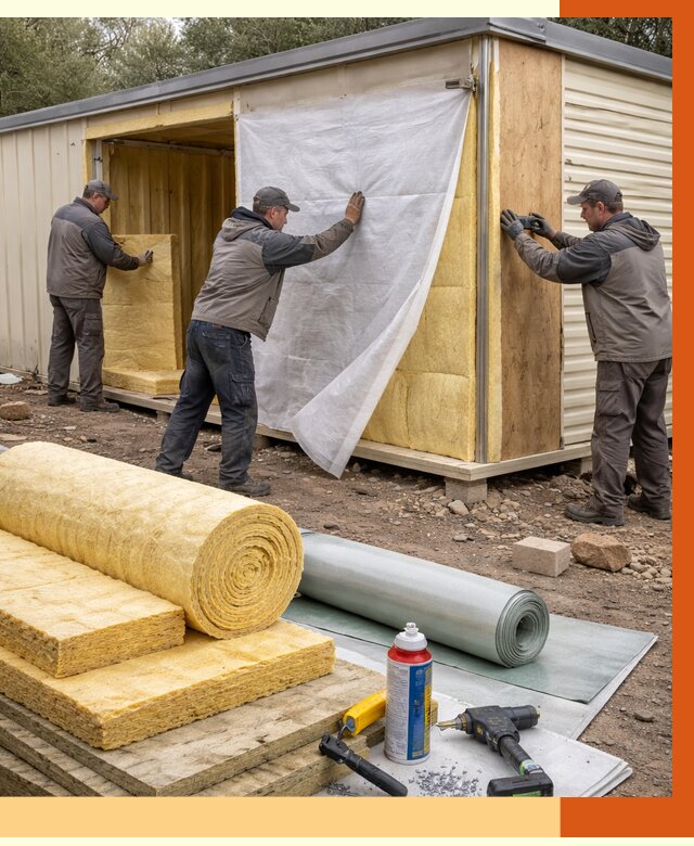 Утепление строительной бытовки в Донецке от 13685 руб. под ключ | ТепломастерДнк