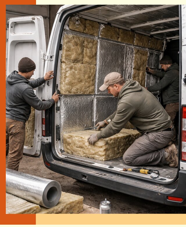 Утепление фургона в Донецке: профессиональная теплоизоляция и шумоизоляция