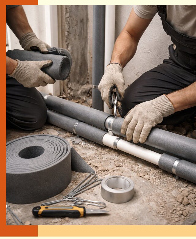 Утепление труб водоснабжения в Донецке — монтаж и защита сети