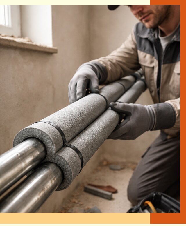 Утепление труб отопления в Донецке от 3120 руб. за м² — услуги под ключ | ТепломастерДнк