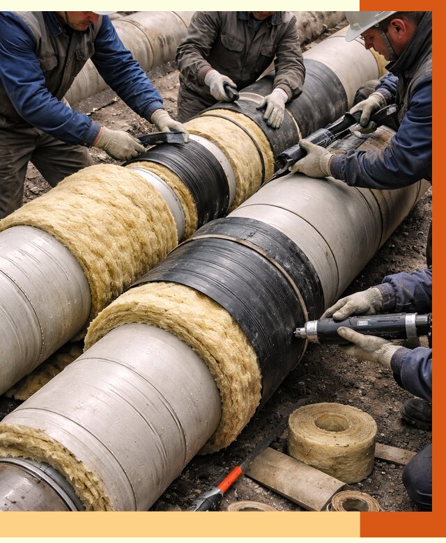 Утепление трубопровода в Донецке под ключ от 2025 руб. — надежно и выгодно | ТепломастерДнк