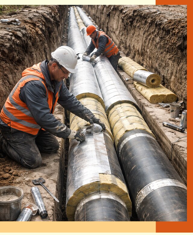 Утепление теплотрассы в Донецке от 4927 руб./м2 — ппу и комплексная изоляция | ТепломастерДнк