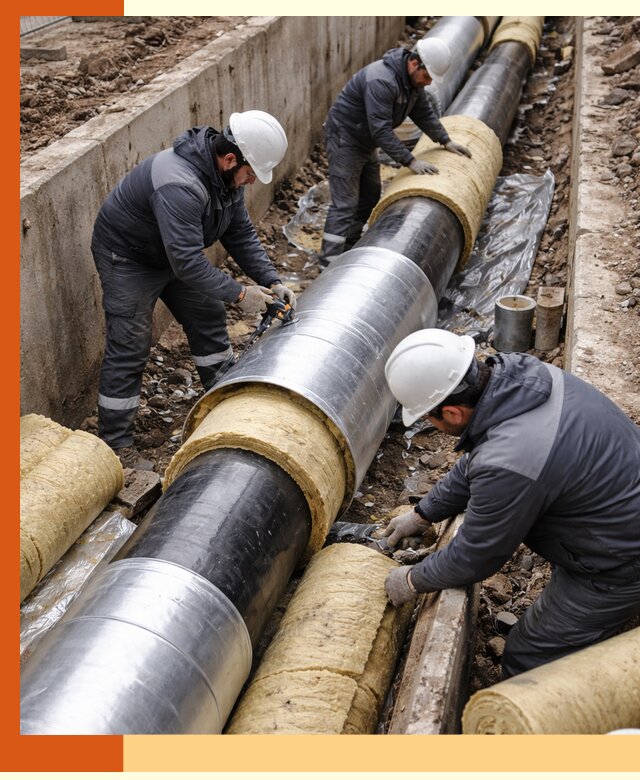 Утепление теплотрассы в Донецке: утеплительные работы и материалы