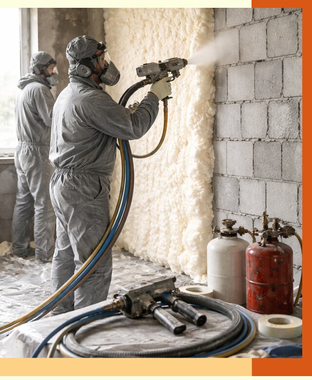 Утепление блочной стены ППУ в Донецке от 4653 руб./м² — ТепломастерДнк