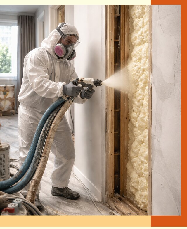 Межстеновое утепление ППУ в Донецке от 3011 руб/м2 — межстенное утепление под ключ | ТепломастерДнк