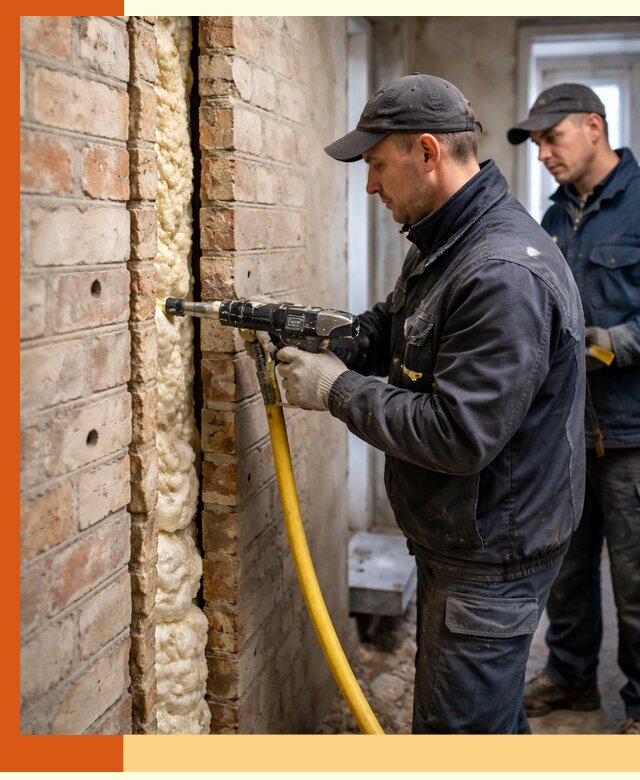 Межстеновое утепление пенополиуретаном в Донецке