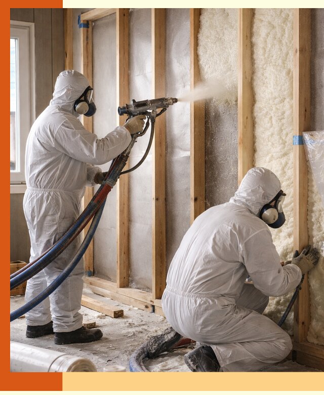 Утепление каркасной стены ППУ в Донецке для домов и коттеджей