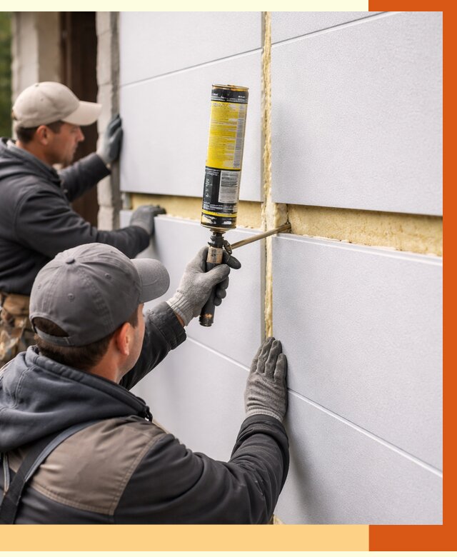 Утепление сэндвич панелей ППУ в Донецке от 4598 руб. за м2 | ТепломастерДнк