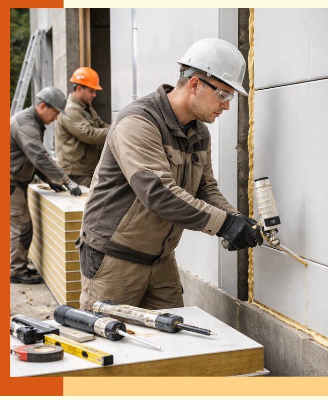 Утепление сэндвич-панелей пенополиуретаном в Донецке