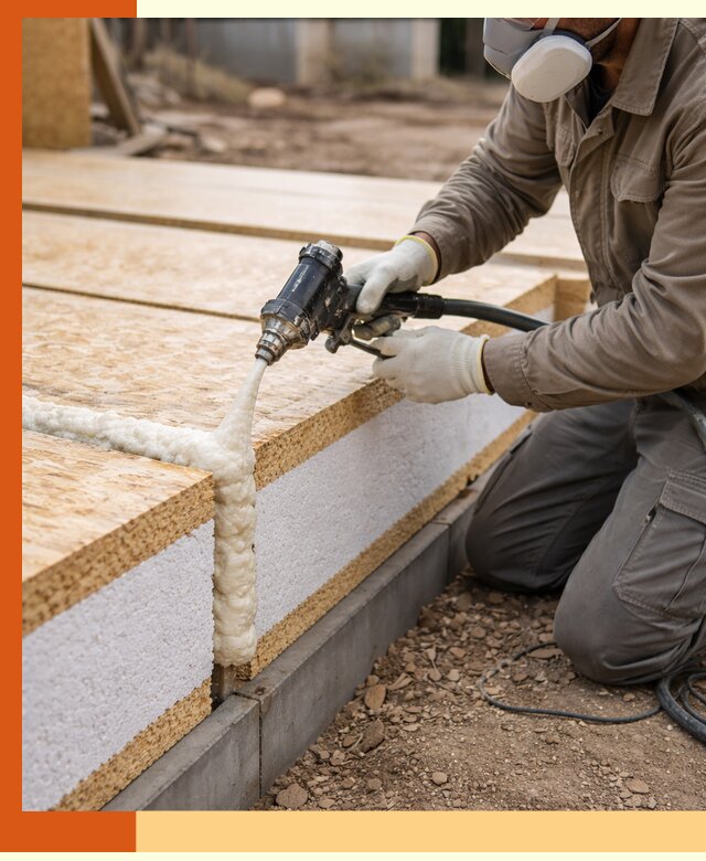 Утепление СИП-панелей пенополиуретаном (ППУ) в Донецке