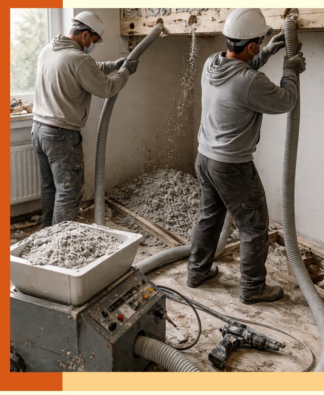 Заполнение пустот перекрытий пеной и наполнителями в Донецке