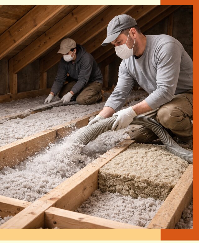 Заполнение полостей чердачного перекрытия в Донецке от 4927 руб. | ТепломастерДнк