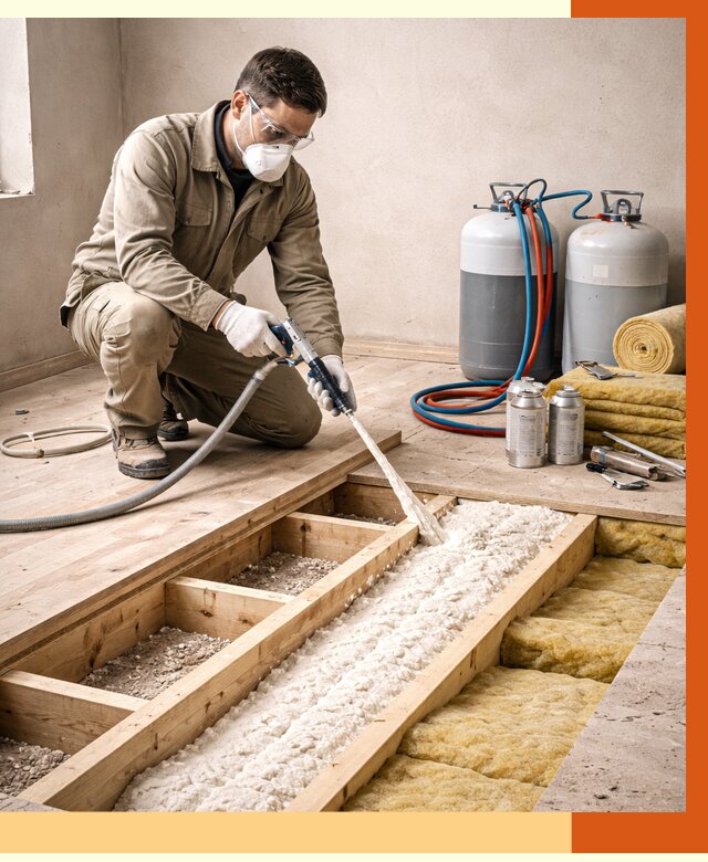 Заполнение полостей межэтажного перекрытия в Донецке от 4598 руб. | ТепломастерДнк